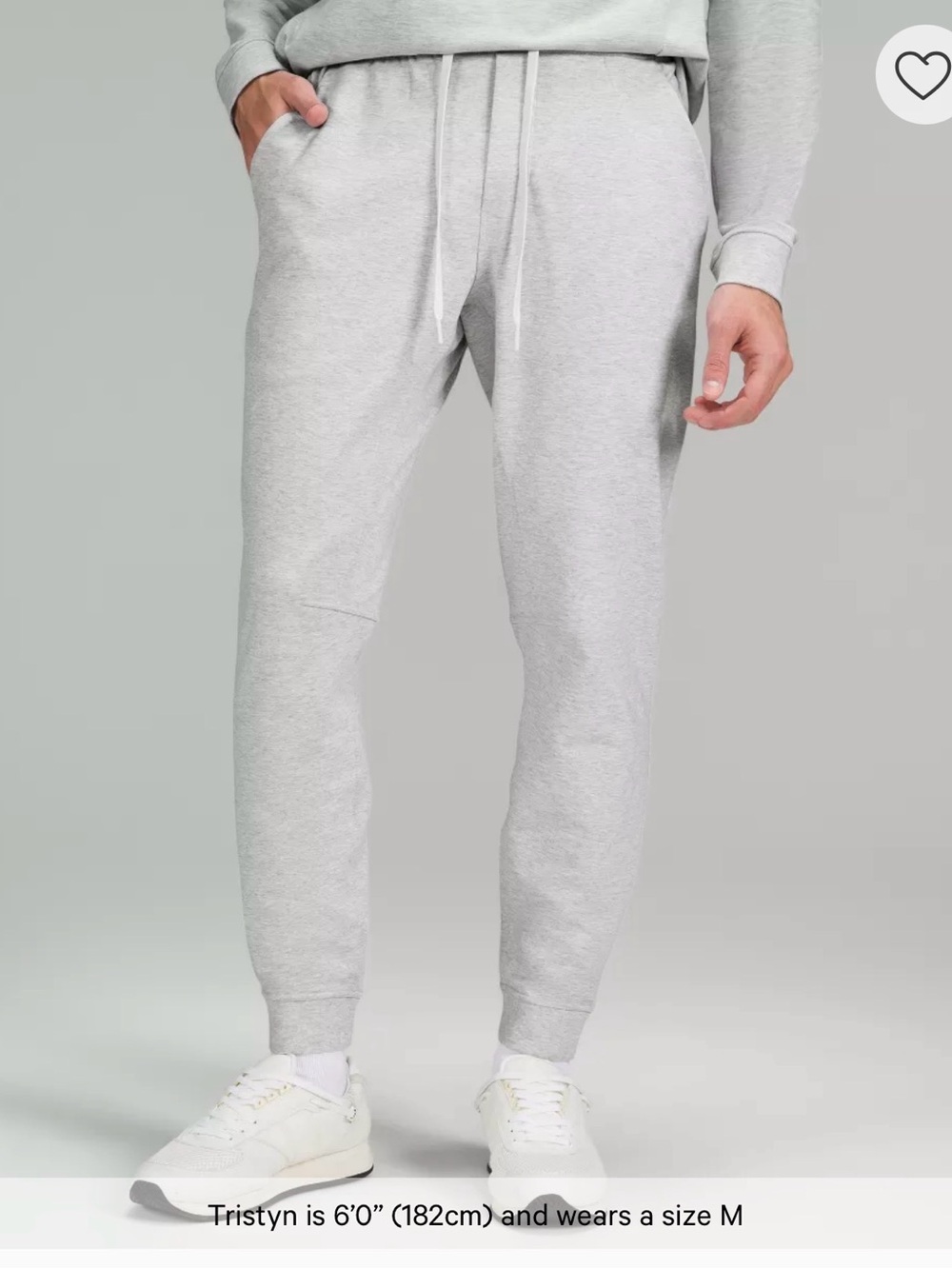 lululemon Men's City Sweat Light Gray Jogger Sweatpans Size M ( Tall)